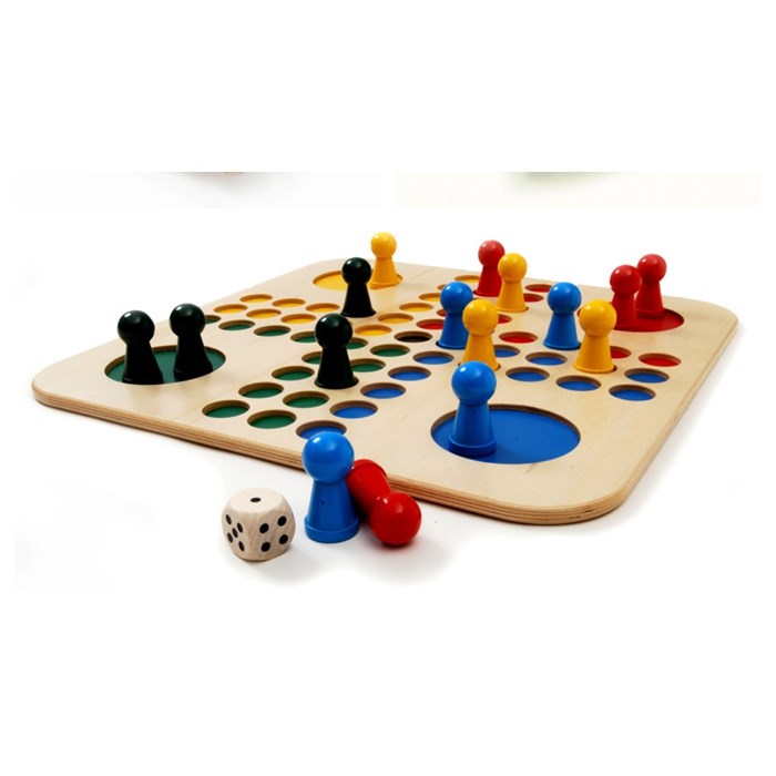 big wooden ludo game